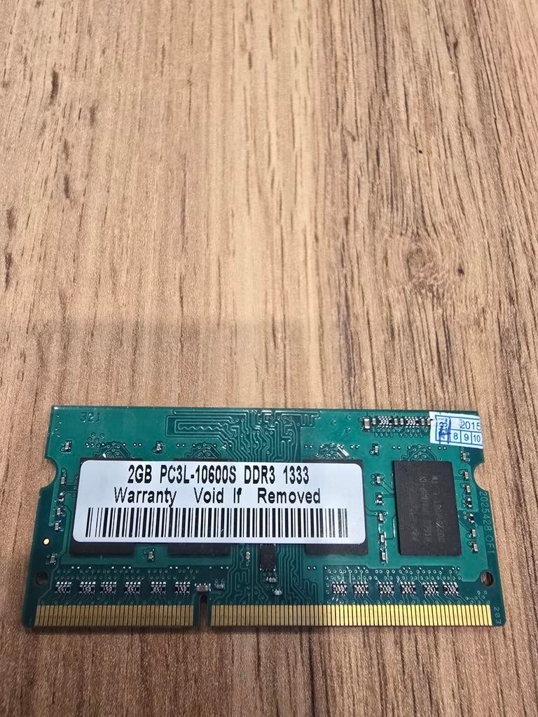 2GB PC3L-10600S DDR3 1333 RAM Geheugenmodule, Computers en Software, RAM geheugen, Gebruikt, Laptop, 2 GB, DDR3, Ophalen of Verzenden