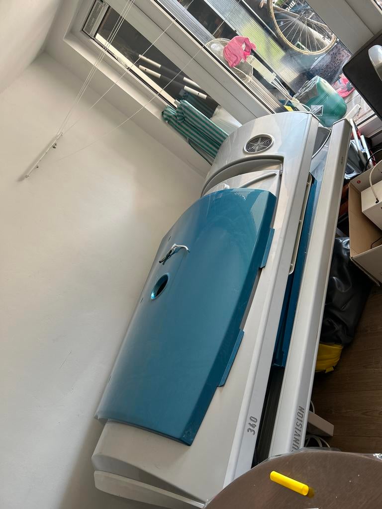 Sunvision 340 Zonnebank - Dubbelzijdig, Ophalen, Gebruikt, Zonnebank dubbelzijdig, 15 lampen of meer