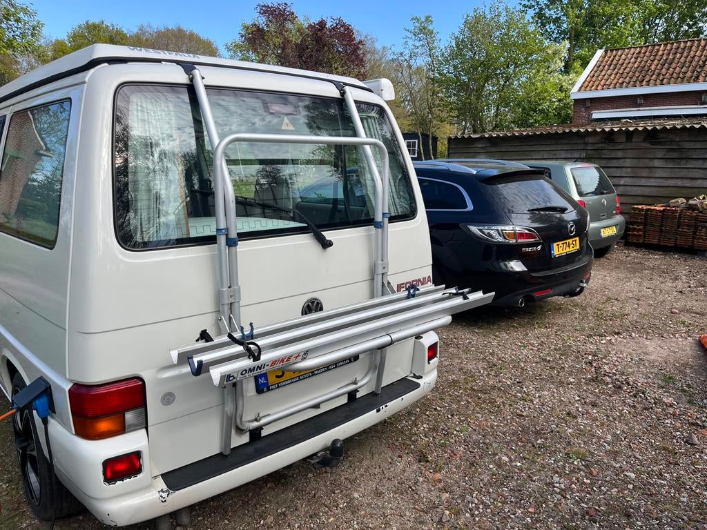 Fietsendrager achterklep transporter t4, Ophalen of Verzenden, 3 fietsen of meer, Gebruikt, Achterklepdrager