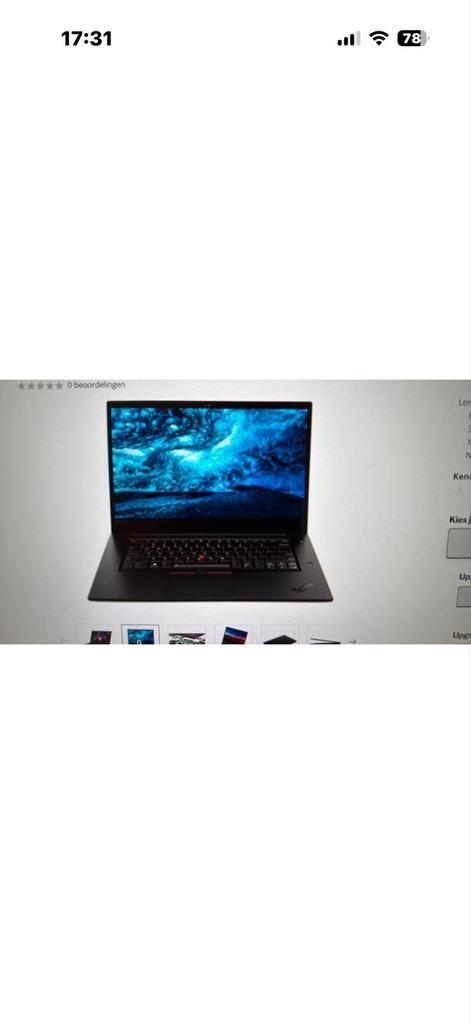 NIEUW Lenovo ThinkPad X1 Extreme GEN 2, 15.6" i7-9750, 32GB, Computers en Software, Windows Laptops, Nieuw, 15 inch, SSD, 4 Ghz of meer