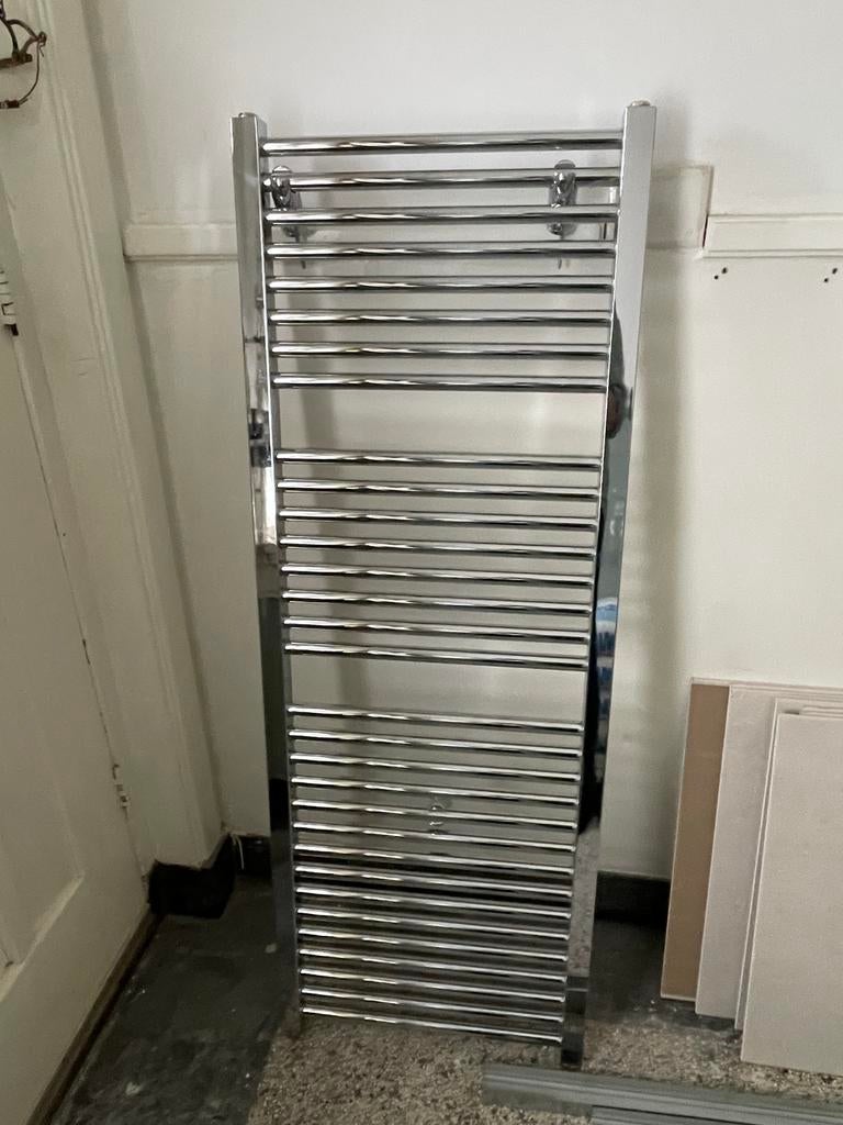 Radiator 50x140 chroom, voor cv, Doe-het-zelf en Verbouw, Verwarming en Radiatoren, Ophalen, Gebruikt, Radiator, Minder dan 60 cm