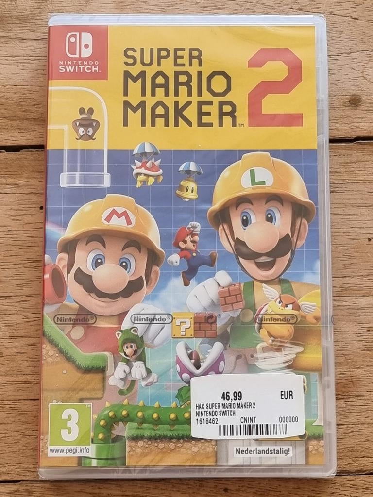 Super Mario Maker 2 - Nintendo Switch (Nieuw in folie), Ophalen, Online, 1 speler, Nieuw