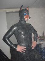 Rubber latex doberman hond masker, House of Harlot, Maat 48/50 (M), Ophalen of Verzenden, Zo goed als nieuw, Kleding