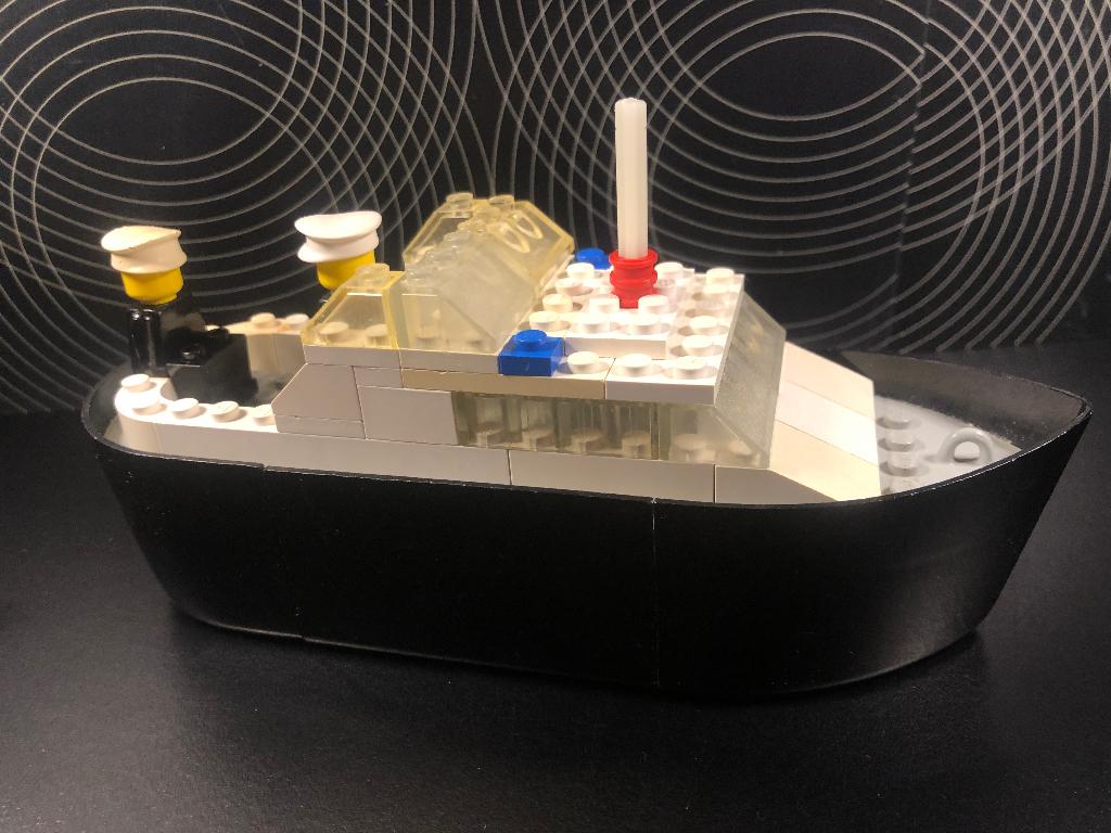 Vintage Lego 314 en 709 Politieboot, Gebruikt, Lego, Ophalen of Verzenden, Complete set