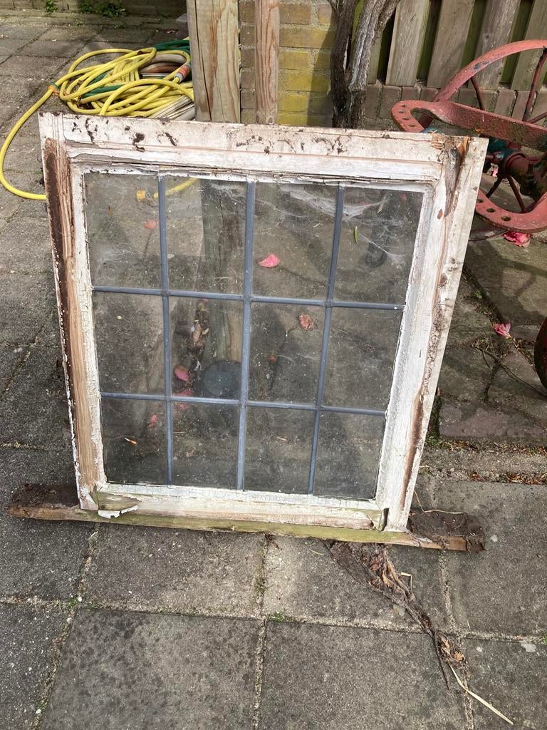 Glas in lood raamkozijn, Doe-het-zelf en Verbouw, Glas en Ramen, Ophalen, Gevelraam of Ruit, Gebruikt, Minder dan 80 cm