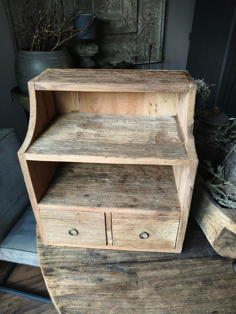 Stoer landelijke oud hout gruttersbak, Huis en Inrichting, Woonaccessoires | Overige, Ophalen, Zo goed als nieuw