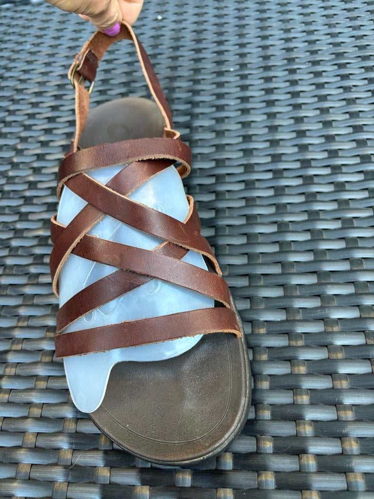 Olukai Awe Awe Leren Sandalen Dames Maat 41, Ophalen of Verzenden, Gedragen, Bruin, Sandalen of Muiltjes