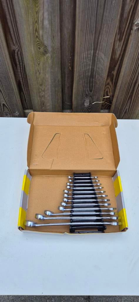 Nieuw - 12 delige ring-steeksleutelset met gepolijste kop, Ophalen of Verzenden, Nieuw