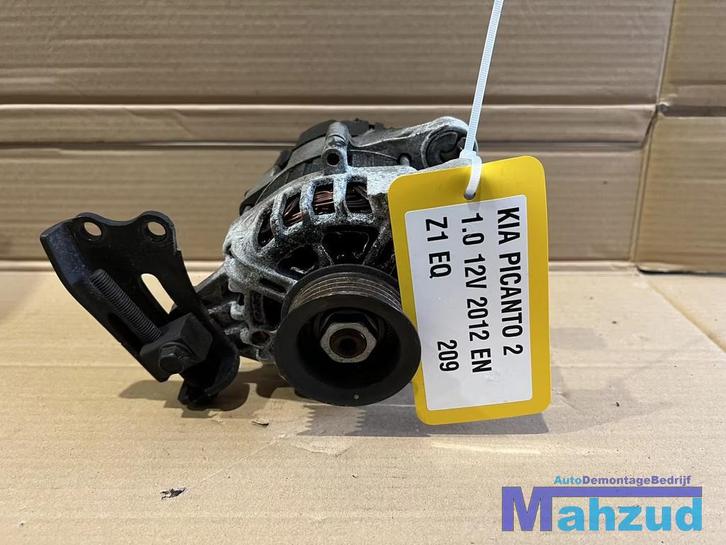 KIA PICANTO 2 G3LA 1.0 12V dynamo 70A alternator 2011-2017, Auto-onderdelen, Motor en Toebehoren, Kia, Gebruikt, Ophalen of Verzenden