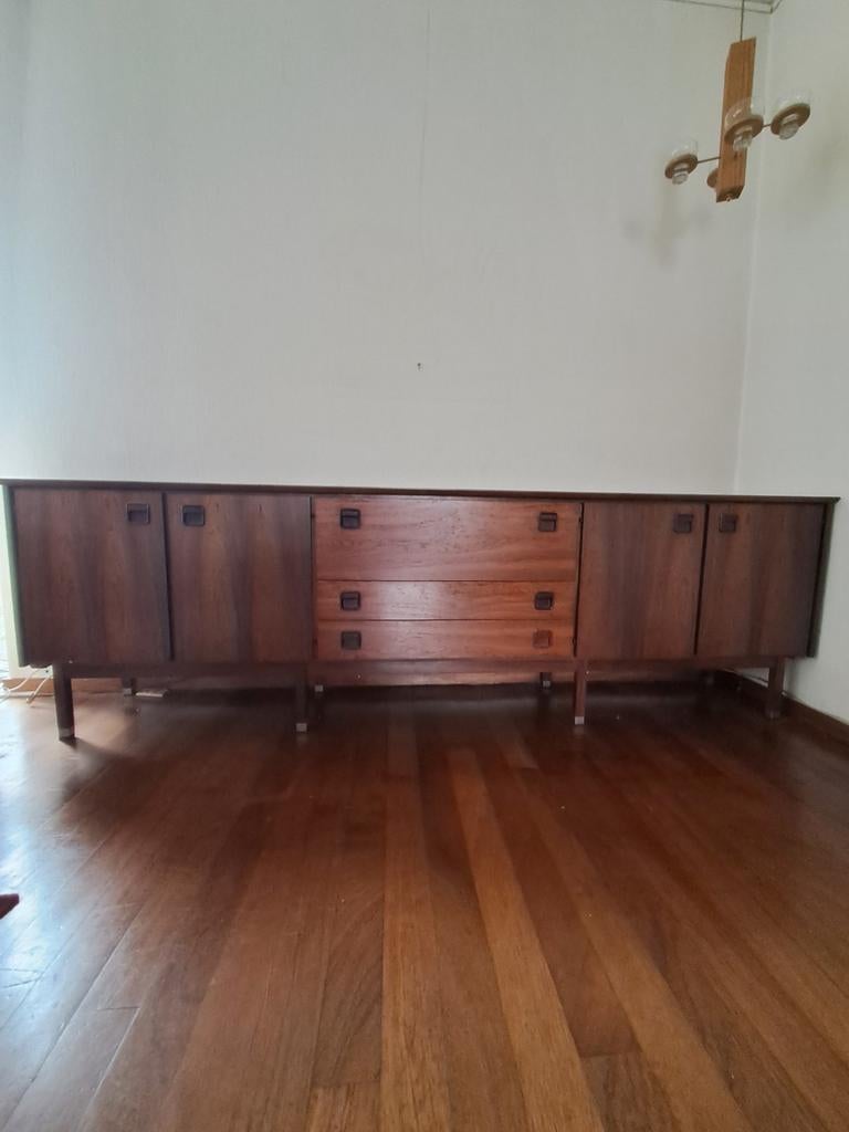 Topform dressoir, jaren 60, palissander, Ophalen, Gebruikt, 25 tot 50 cm, 200 cm of meer