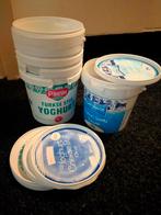 6 emmertjes+deksels 1L., Ophalen, Gebruikt