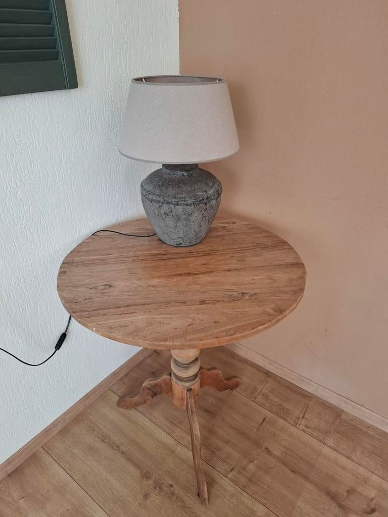 Landelijke kruiklamp te koop, Overige materialen, Minder dan 55 cm, Gebruikt, Rond