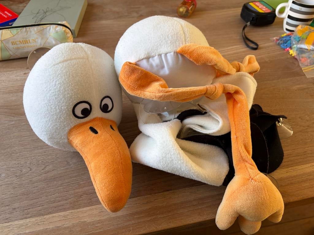 Ooievaar raamdecoratie bij geboorte - Gratis af te halen, Kinderen en Baby's, Ophalen, Gebruikt, Geboortebord