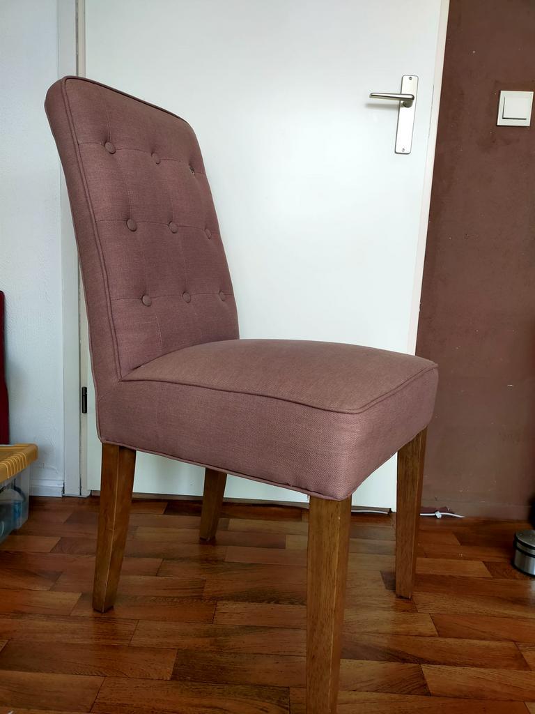 3 Riviera Maison stoelen, Huis en Inrichting, Stoelen, Ophalen, Gebruikt, Stof, Drie