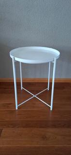 Ikea Gladom salontafel met dienblad., Huis en Inrichting, Minder dan 55 cm, Metaal of Aluminium, Rond, Zo goed als nieuw