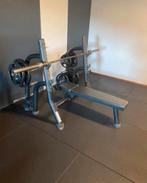 Matrix flat bench met weight storage bankdrukken fitness, Ophalen, Zo goed als nieuw, Fitnessbank