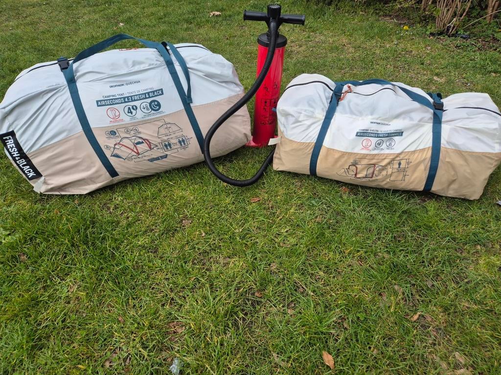 QUECHUA opblaasbare tent en leefruimte, Caravans en Kamperen, Tenten, Ophalen, Tot en met 4