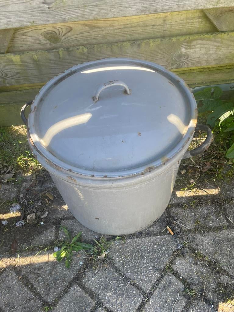 Kookketel met deksel, Tuin en Terras, Tuinwanddecoratie, Zo goed als nieuw, Ophalen of Verzenden