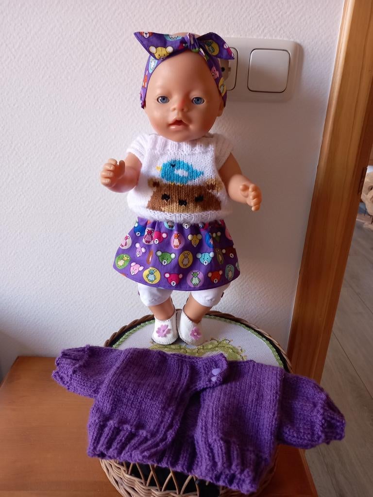 Zelfgemaakte poppenkleertjes voor pop 43 cm 6 delig., Kinderen en Baby's, Speelgoed | Poppen, Ophalen of Verzenden, Nieuw, Babypop