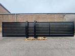 Automatische Lamellenpoort Ral 9005, Ophalen, 200 cm of meer, Schuifpoort, 150 tot 200 cm