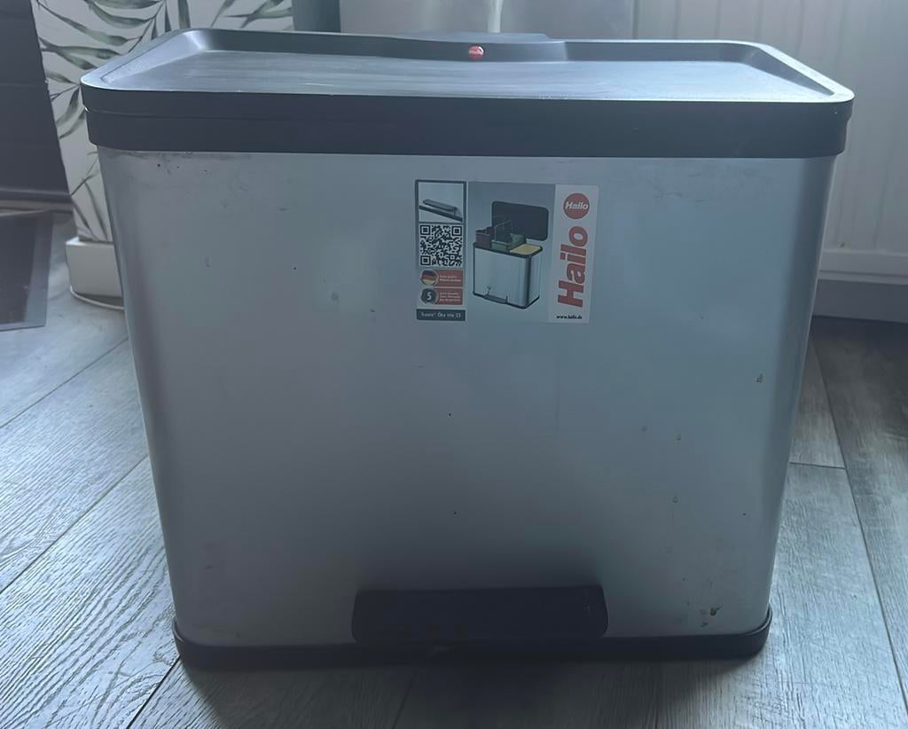 Hailo prullenbak, Kunststof, 40 liter of meer, Ophalen of Verzenden, Zo goed als nieuw