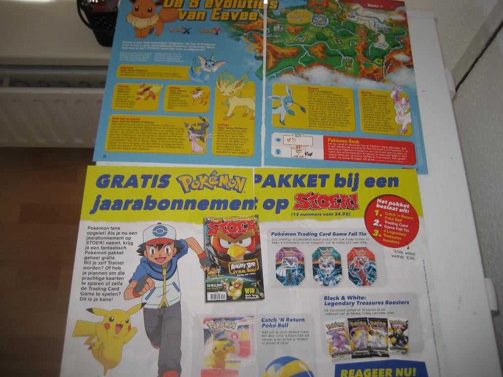 partij pokemon plaatjes reclame knipsels, Ophalen of Verzenden, 1980 tot heden, Nederland, Knipsel(s)