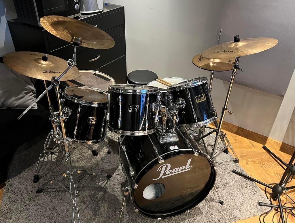 Pearl Export Series 6 delig compleet + Zildjan ZBT Bekkenset, Ophalen, Gebruikt, Pearl