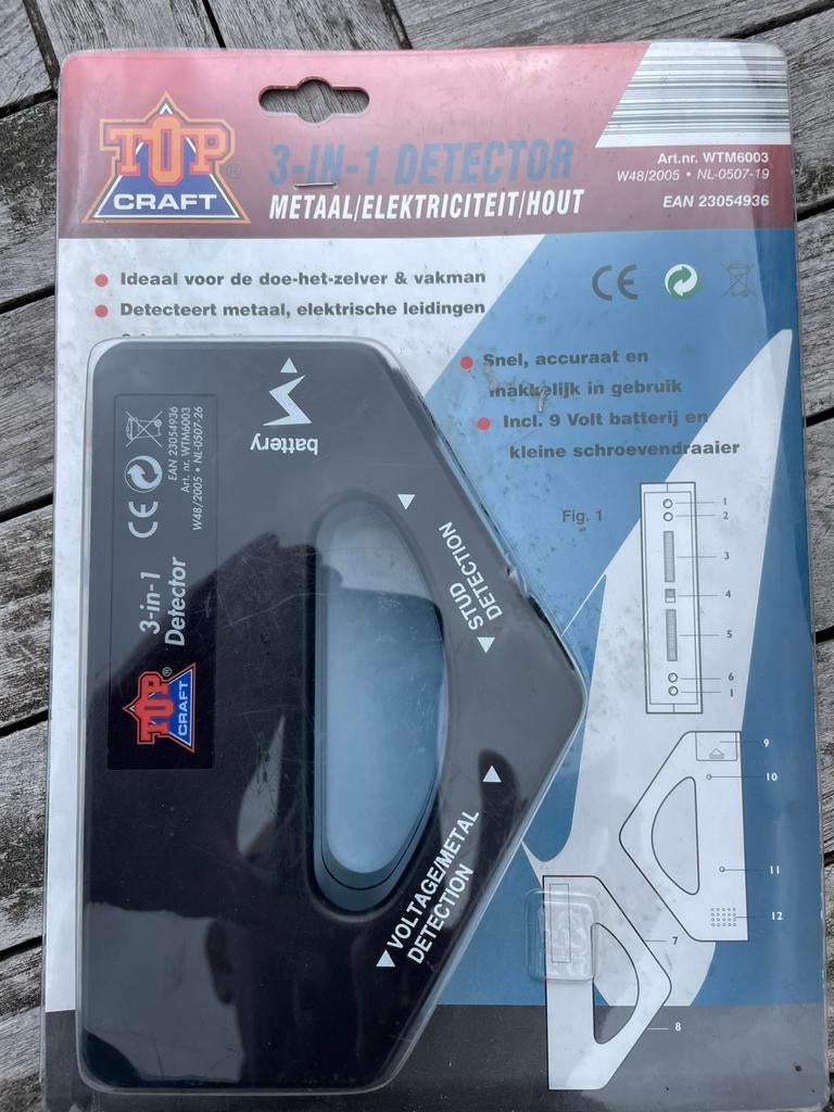 Top Craft.  Drie in 1 detector metaal/elektra/hout, Ophalen, Nieuw, Overige meters