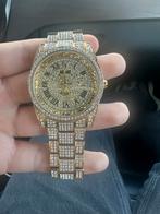 Rolex Iced Out Gold Date Just, Ophalen of Verzenden, Overige merken