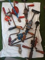 Set van 7 Antieke Handboren - Vintage Gereedschap Collectie, Ophalen