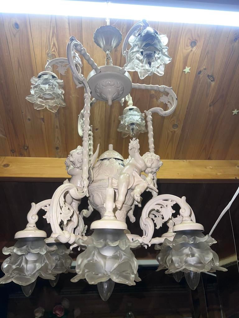 Engelen luchter, Antiek en Kunst, Ophalen of Verzenden