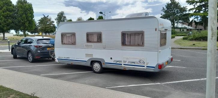 Nette Dethleffs Camper 500/510DB Airco, Caravans en Kamperen, Caravans, Particulier, Dethleffs, Frans bed, Airco, Fietsenrek, Ophalen