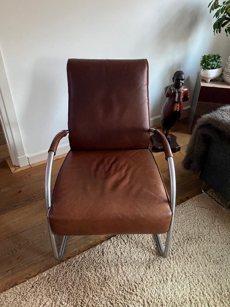 Relaxfauteuils, Ophalen, Minder dan 75 cm, Vintage, Leer