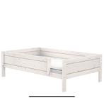 Lifetime bed met hoogslaper uitbouw - Whitewash, Ophalen, Gebruikt, Eenpersoons, 160 tot 180 cm