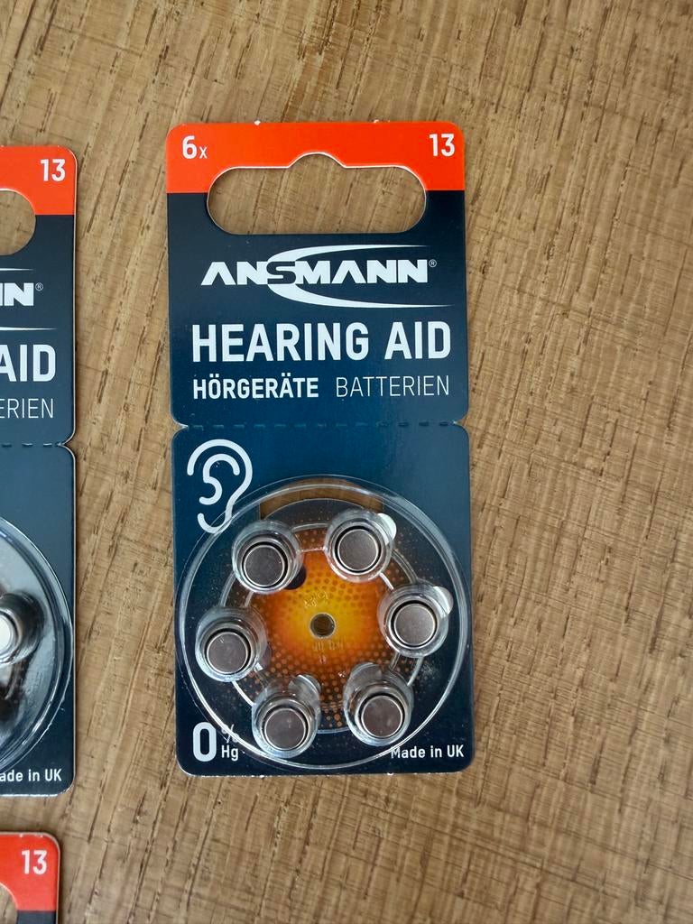 Ansmann gehoorapparaat batterijen oranje 13, Ophalen of Verzenden, Nieuw