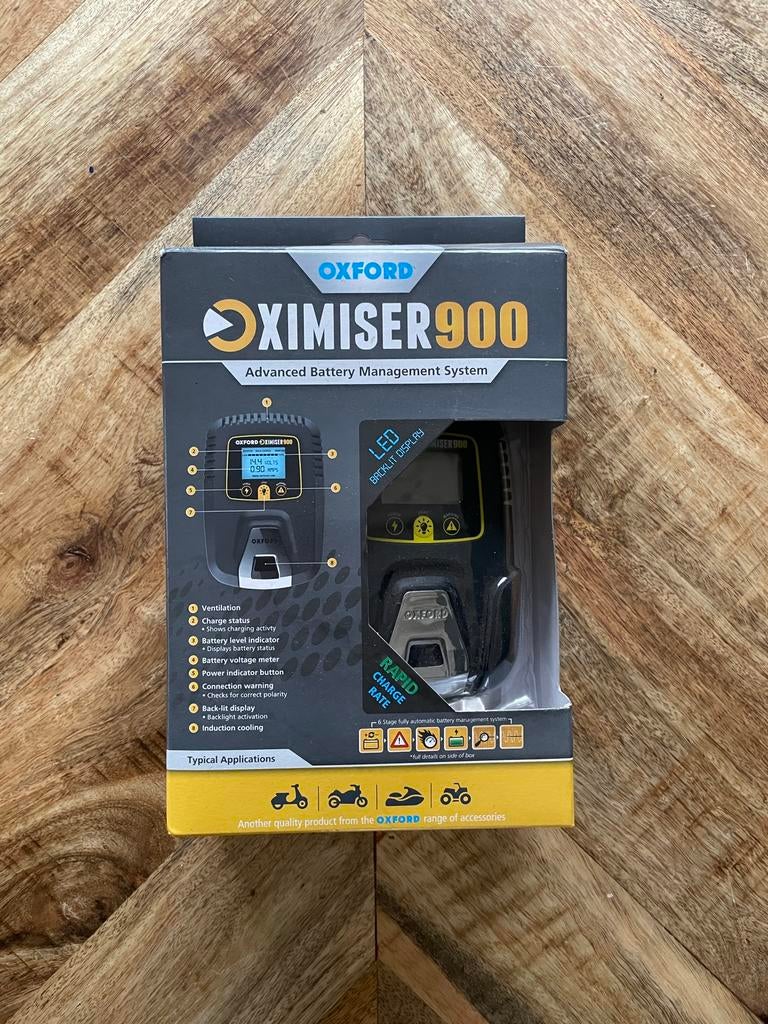 Oximiser 900 slimme acculader, beter dan Ctek of Optimate, Motoren, Accessoires | Overige, Ophalen of Verzenden, Zo goed als nieuw