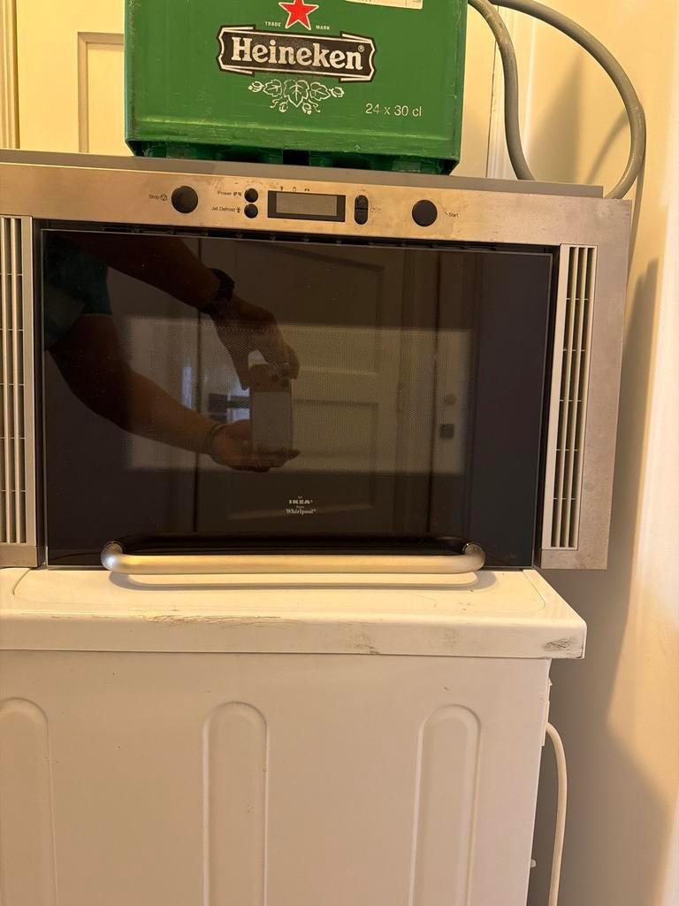 IKEA Whirlpool Inbouw Combimagnetron, Witgoed en Apparatuur, Magnetrons, Gebruikt, Inbouw, Combimagnetron, 60 cm of meer, Grill