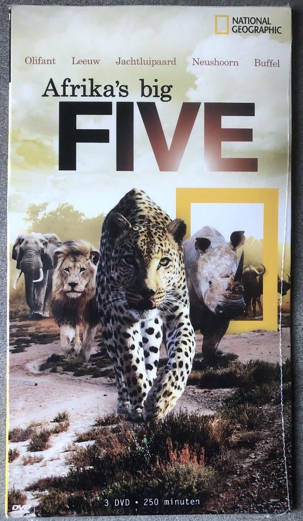 AFRIKA'S BIG FIVE - 3 DVD'S - NIEUW IN SEAL, Alle leeftijden, Boxset, Natuur, Ophalen of Verzenden