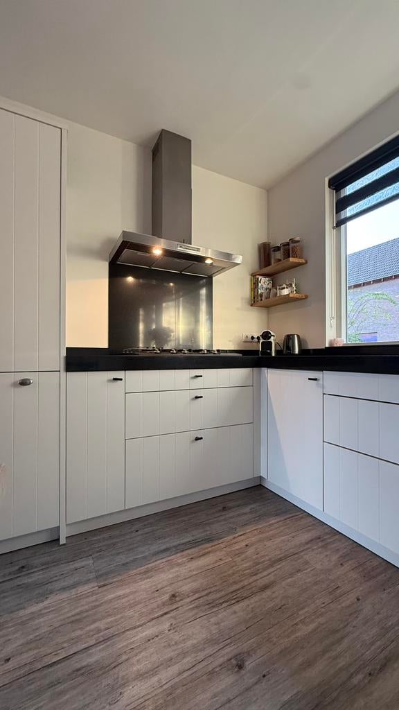 Landelijke hoekkeuken incl. apparatuur, Huis en Inrichting, Keuken | Complete keukens, Ophalen, Gebruikt, Wit, Hoekkeuken