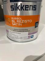2,5L Rubbol BL rezisto satin 9001/9010, Ophalen of Verzenden, Zo goed als nieuw, Wit, Lak