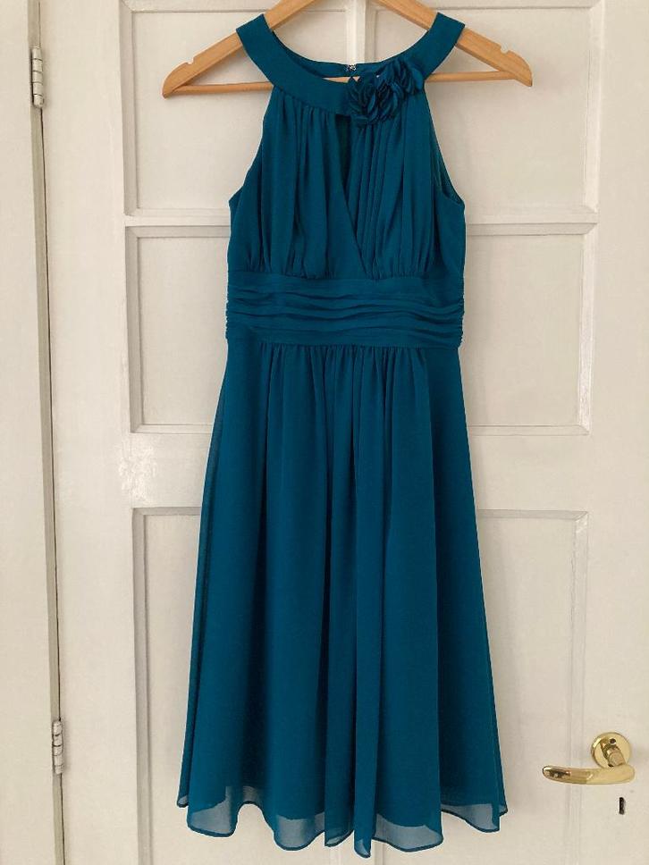 Cocktail jurk Jake's maat 32 (XS), als nieuw, Kleding | Dames, Jurken, Zo goed als nieuw, Maat 34 (XS) of kleiner, Groen, Knielengte