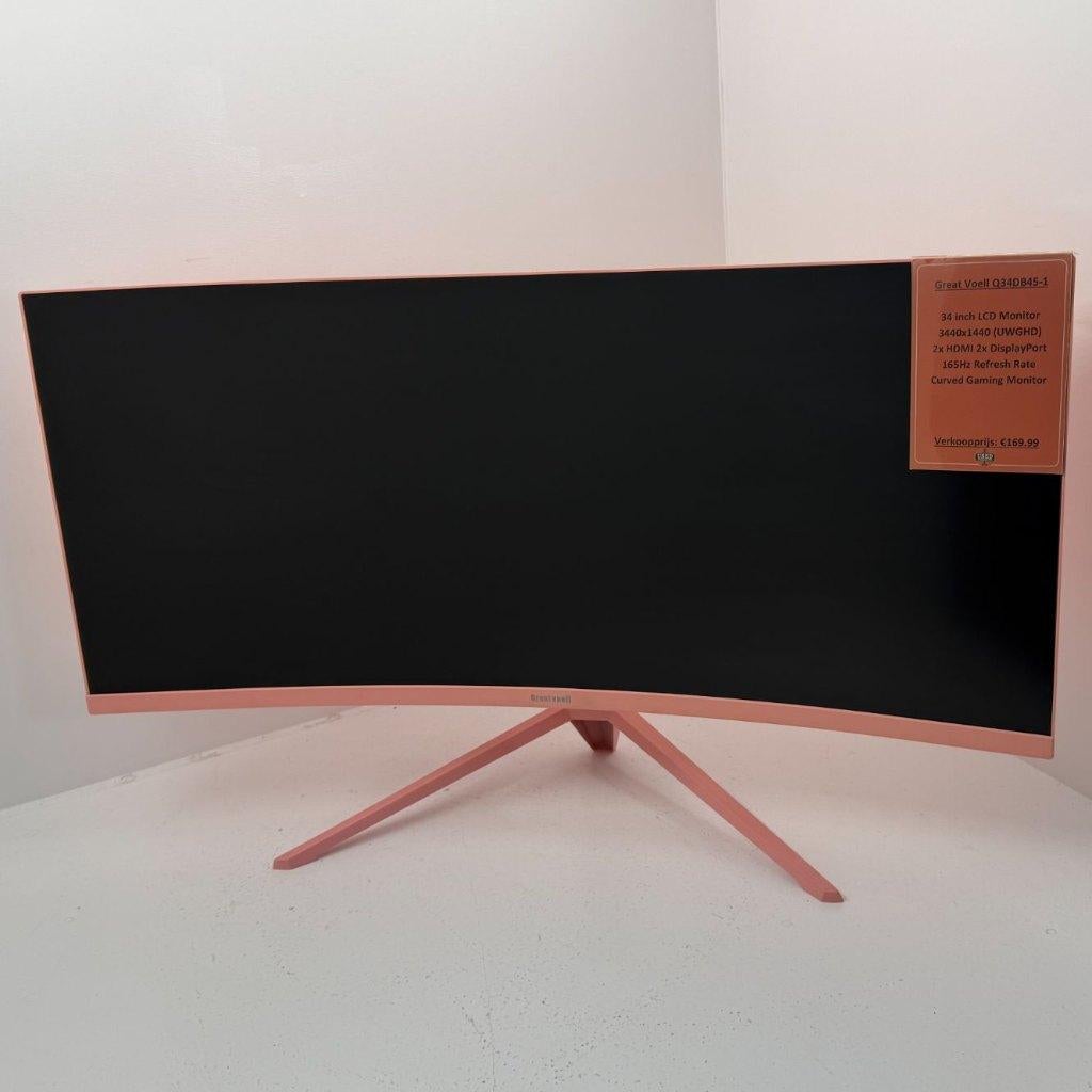Great Voell q34db45-1 Curved Monitor | Met garantie, Dordrecht@usedproducts.nl, Toulonselaan 72, Zo goed als nieuw, HDMI