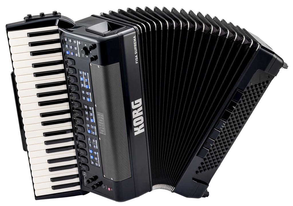 Korg FISA Suprema digital accordeon bij Muziekhuis Dera, Muziek en Instrumenten, Accordeons, Niet ingevuld, 120-bas, Niet ingevuld