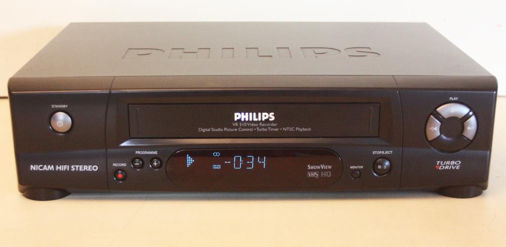 Philips High Quality Videorecorder Met Afstandsbediening, Ophalen of Verzenden, Zo goed als nieuw, VHS-speler of -recorder
