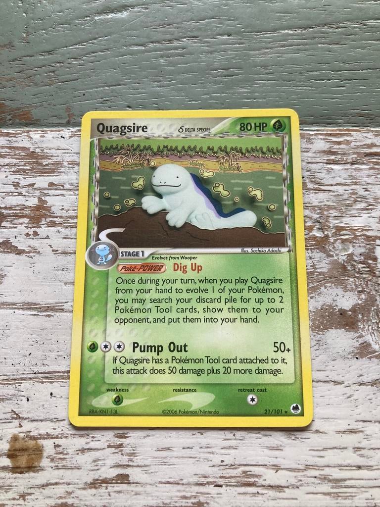 Pokemon kaart Quagsire, Ophalen of Verzenden, Zo goed als nieuw
