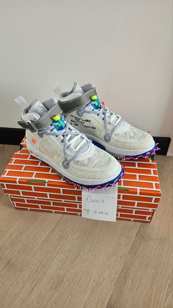 Nike x Off-White Air Force Mid white maat 41, Kleding | Heren, Schoenen, Wit, Nieuw, Ophalen of Verzenden, Sneakers of Gympen