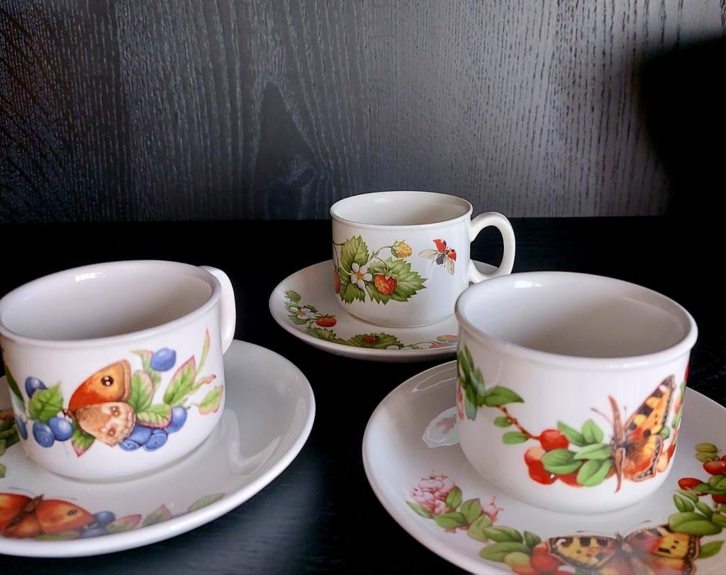 3 Marjolein Bastin kop en schotels - Zeer goede staat, Ophalen of Verzenden