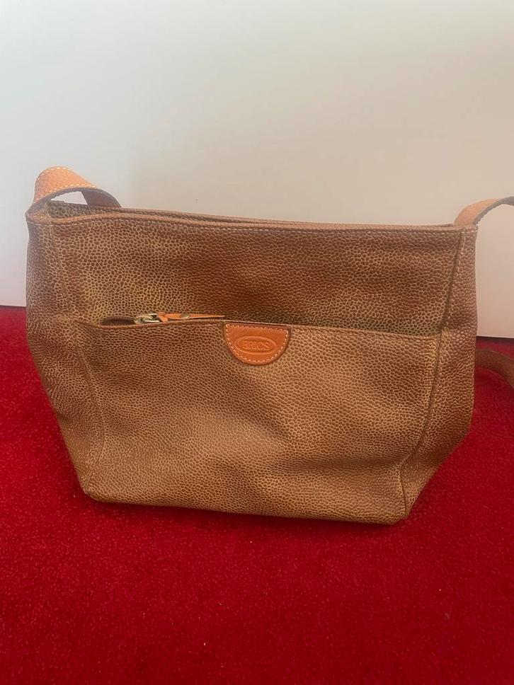 Brics schoudertas, Sieraden, Tassen en Uiterlijk, Tassen | Schoudertassen, Gebruikt, Overige merken, Bruin, Leer, Ophalen of Verzenden