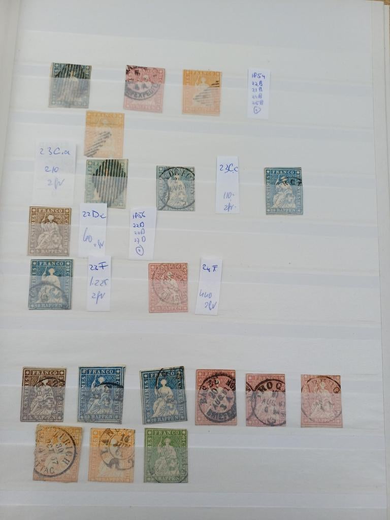 Zwitserland partijtje Strubeli, verschullende types, Postzegels en Munten, Postzegels | Volle albums en Verzamelingen, Ophalen of Verzenden