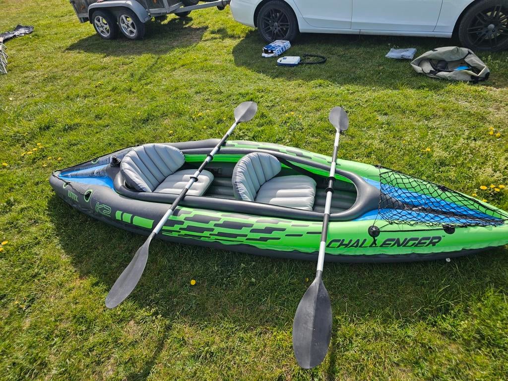 Intex K2 Challenger opblaasbare kajak, Ophalen, Opblaasbaar, Zo goed als nieuw, 2-persoons